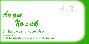 aron nosek business card